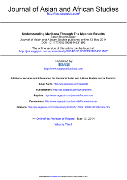 Journal of Asian and African Studies