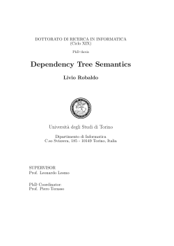 Dependency Tree Semantics - Dipartimento di Informatica