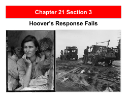 Chapter 21 Section 3 Hoover`s Response Fails