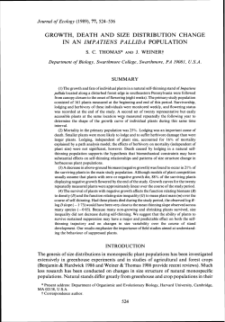 GROWTH, DEATH AND SIZE DISTRIBUTION CHANGE IN AN