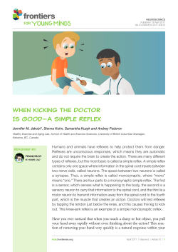 When Kicking the Doctor Is Good—A Simple Reflex