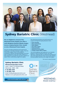 Sydney Bariatric Clinic - Westmead Private Hospital
