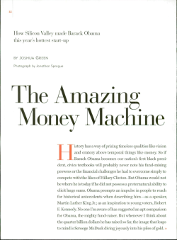 How Silicon Valley made Barack Obama tliis year`s hottest stait-up