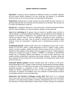 ENERGY INDUSTRY GLOSSARY Absorption: Process by