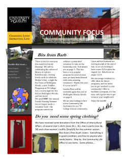 community focus - University of Guelph Student Housing Services