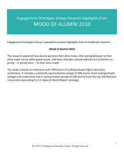Mood of Alumni 2010 - University of Virginia