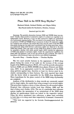 Phase shift in the REM sleep rhythm