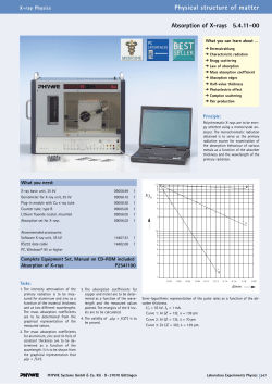 Study of X-ray absorption.