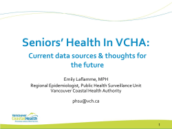 Seniors` Health In VCHA: