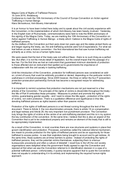 Magna Carta of Rights of Trafficked Persons 15 June 2015