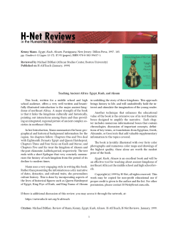 Teaching Ancient Africa: Egypt, Kush, and Aksum - H-Net