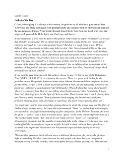 Lent III One Year Series