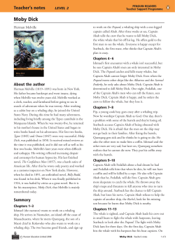 Teacher`s Notes - Penguin Readers Level 2: Moby Dick