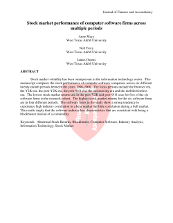 Stock market performance of computer software firms across
