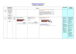 Progression in Subtraction