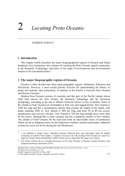 Locating Proto Oceanic - ANU Press