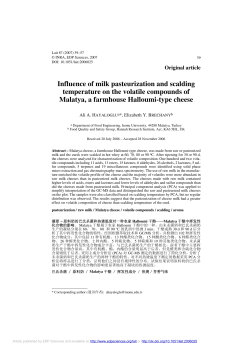 Influence of milk pasteurization and scalding temperature on the
