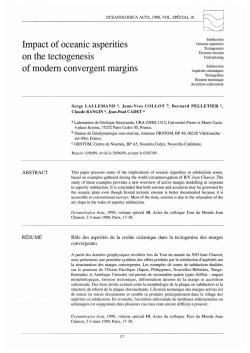 Impact of oceanic asperities on the tectogenesis of