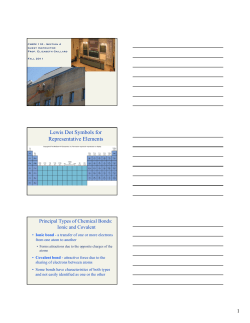Lewis Dot Symbols for Representative Elements