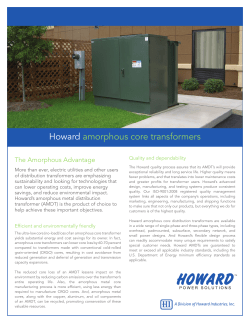Howard amorphous core transformers