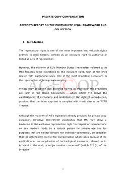 PRIVATE COPY COMPENSATION AGECOP`S REPORT