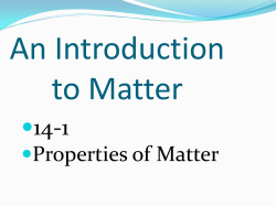 Properties of Matter