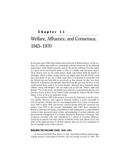 Welfare, Affluence, and Consensus, 1945–1970