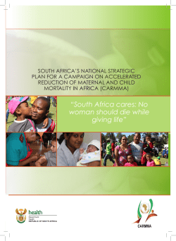 South Africa`s national strategic plan for a Campaign on Accelerated
