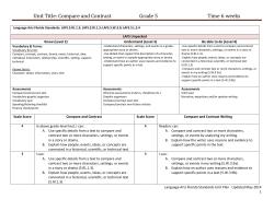 Unit Title: Compare and Contrast Grade 5 Time 6 weeks