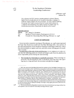 To the Southern Christian Leadership Conference The Martin Luther