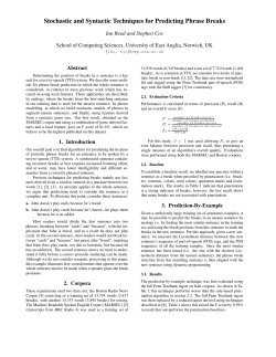 Stochastic and Syntactic Techniques for Predicting Phrase