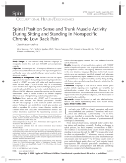 Spinal Position Sense and Trunk Muscle Activity During