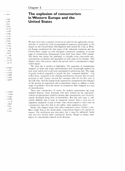 The explosion of consumerism in Western Europe