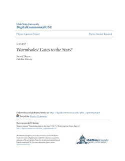Wormholes: Gates to the Stars? - DigitalCommons@USU