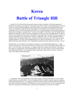Korea Battle of Triangle Hill