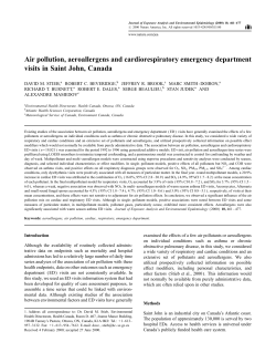 Air pollution, aeroallergens and cardiorespiratory