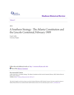 A Southern Strategy : The Atlanta Constitution and the Lincoln