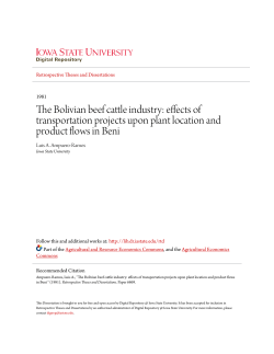 The Bolivian beef cattle industry - Iowa State University Digital