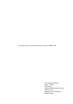 Personality affects musical emotion processing: An fMRI