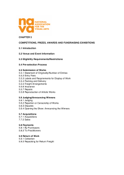 CHAPTER 5 COMPETITIONS, PRIZES, AWARDS AND