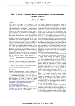 Effect of Surface Expansion and Compression on the Surface
