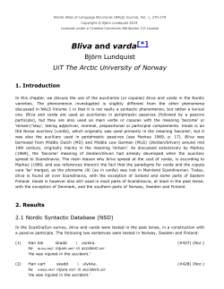 Bliva and varda