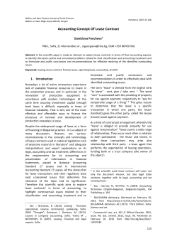 Accounting Concept Of Lease Contract