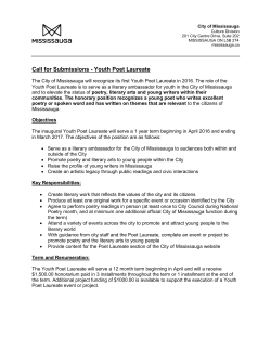 Call for Submissions - Youth Poet Laureate
