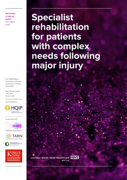 Specialist rehabilitation for patients with complex needs following