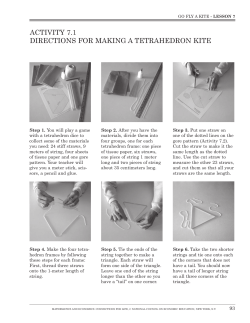 activity 7.1 directions for making a tetrahedron kite