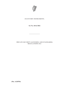 S.I. 144 of 2012 - Irish Statute Book