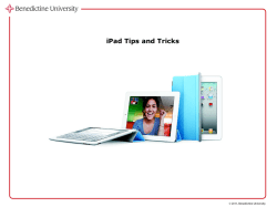iPad Tips and Tricks