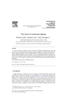 The norm of restaurant tipping