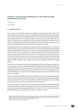 Capital structure decisions in the portuguese corporation sector